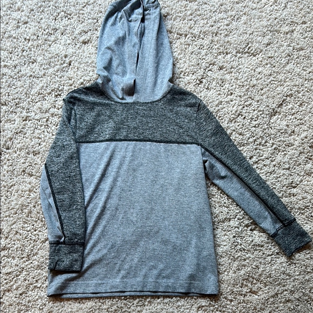 Tommy Bahama Blue and Gray Hooded Shirt
